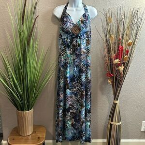 #72 Isadora collection, sleeveless, backless, bead, embellished, multi print max